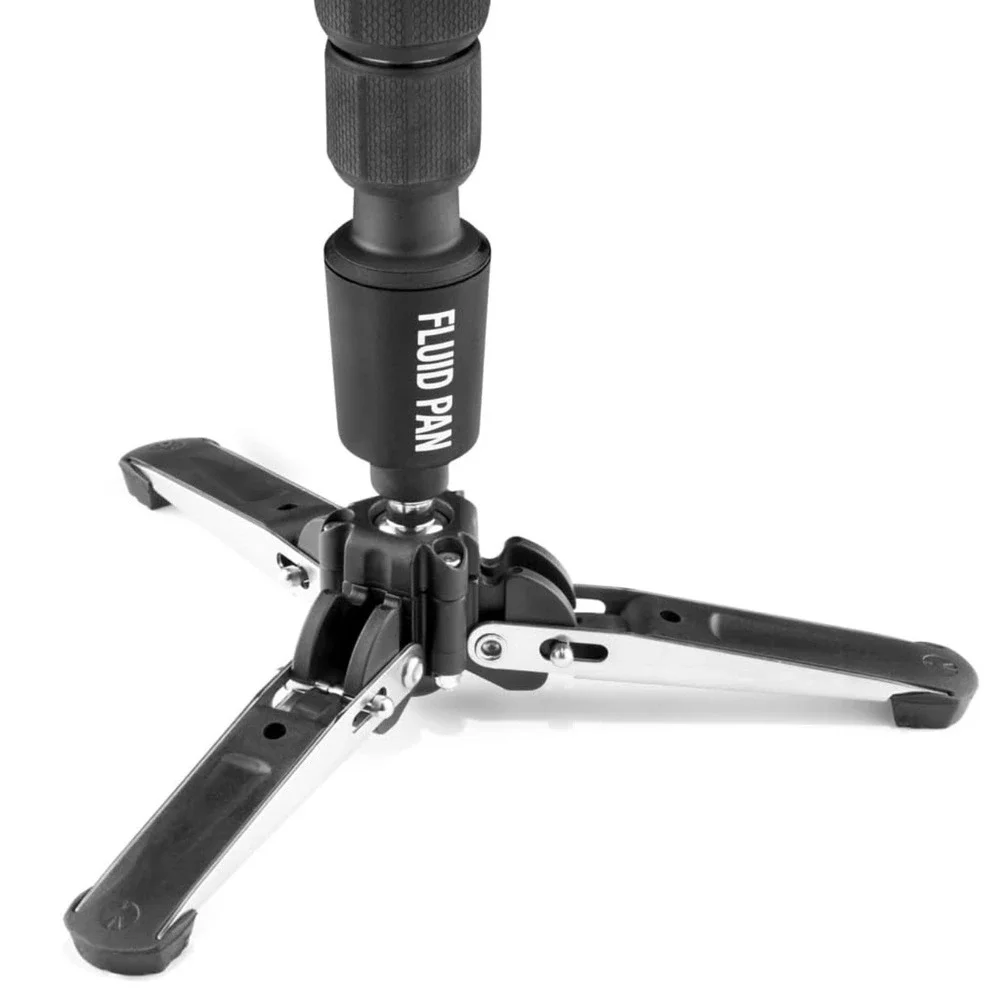 Manfrotto Video Monopod Unisex OS Red Element MII 4-Section Aluminum Fluid Pan
